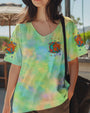 Stay Wild Moon Child Hippie Sun and Moon Tie Dye Design for Women AOP Shirts _5_ EwWHu