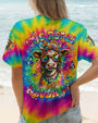 The Rebel in Me Will Never Die Colorful Tie Dye Hippie Cow Design with Peace Sign and Flowers AOP Shirts _ _12_ rJsnw