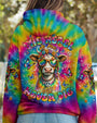 The Rebel in Me will Never Dia Colorful Tie Dye Cow with Peace Sign and Flowers Design AOP Shirts _14_ WLwFb