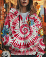 The Sun Feel by the Moon Move by the Stars Red Tie Dye AOP Shirts _4_ Citzw