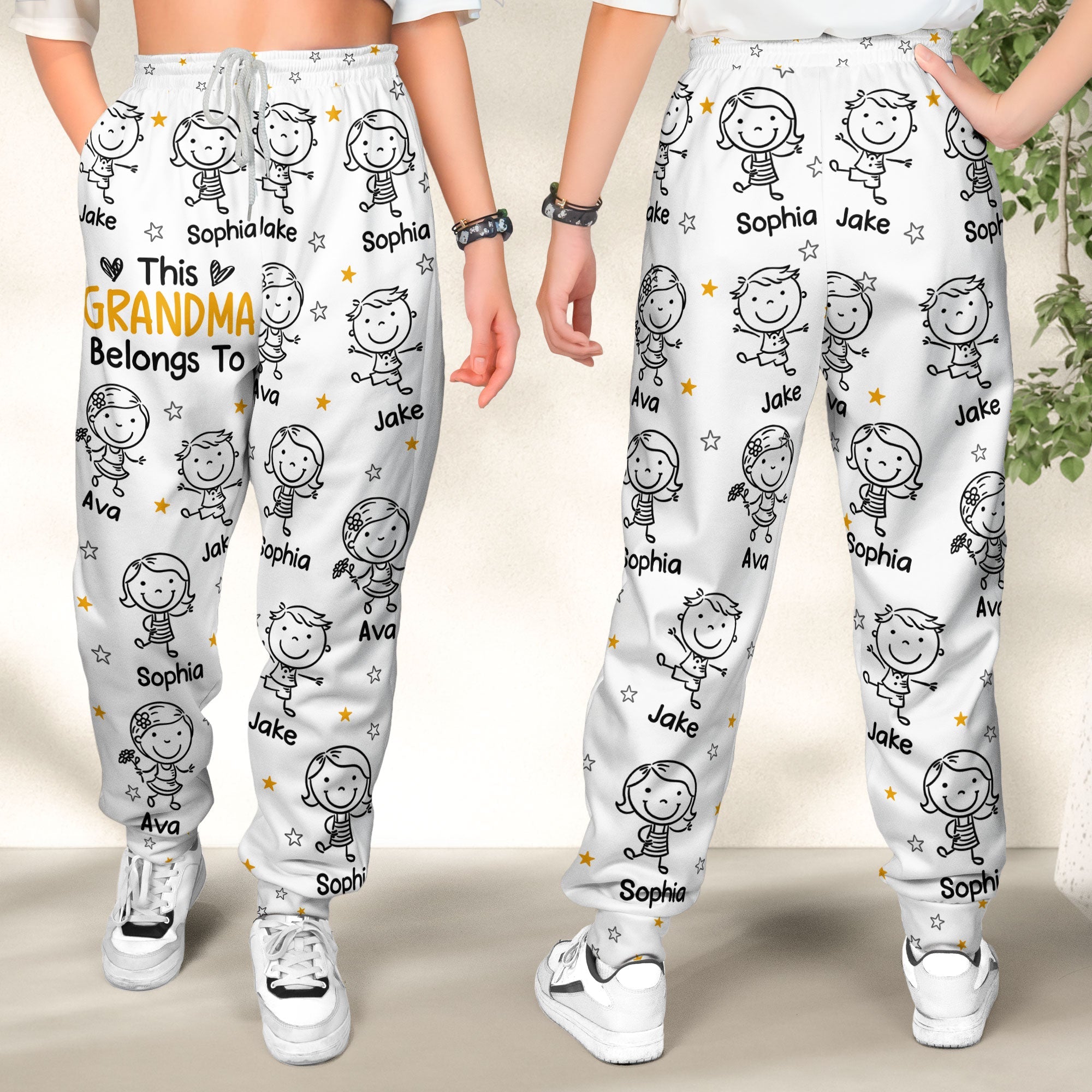 This Grandma Grandpa Belongs To Personalized Sweatpants_ Lounge Pants With Pockets_7