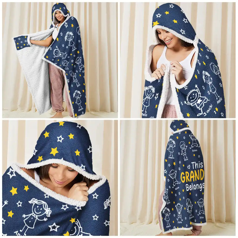 ThisGrandpaGrandmaBelongsToKidsPet PersonalizedWearableHoodedBlanket NV1388 CLA1876 MK5