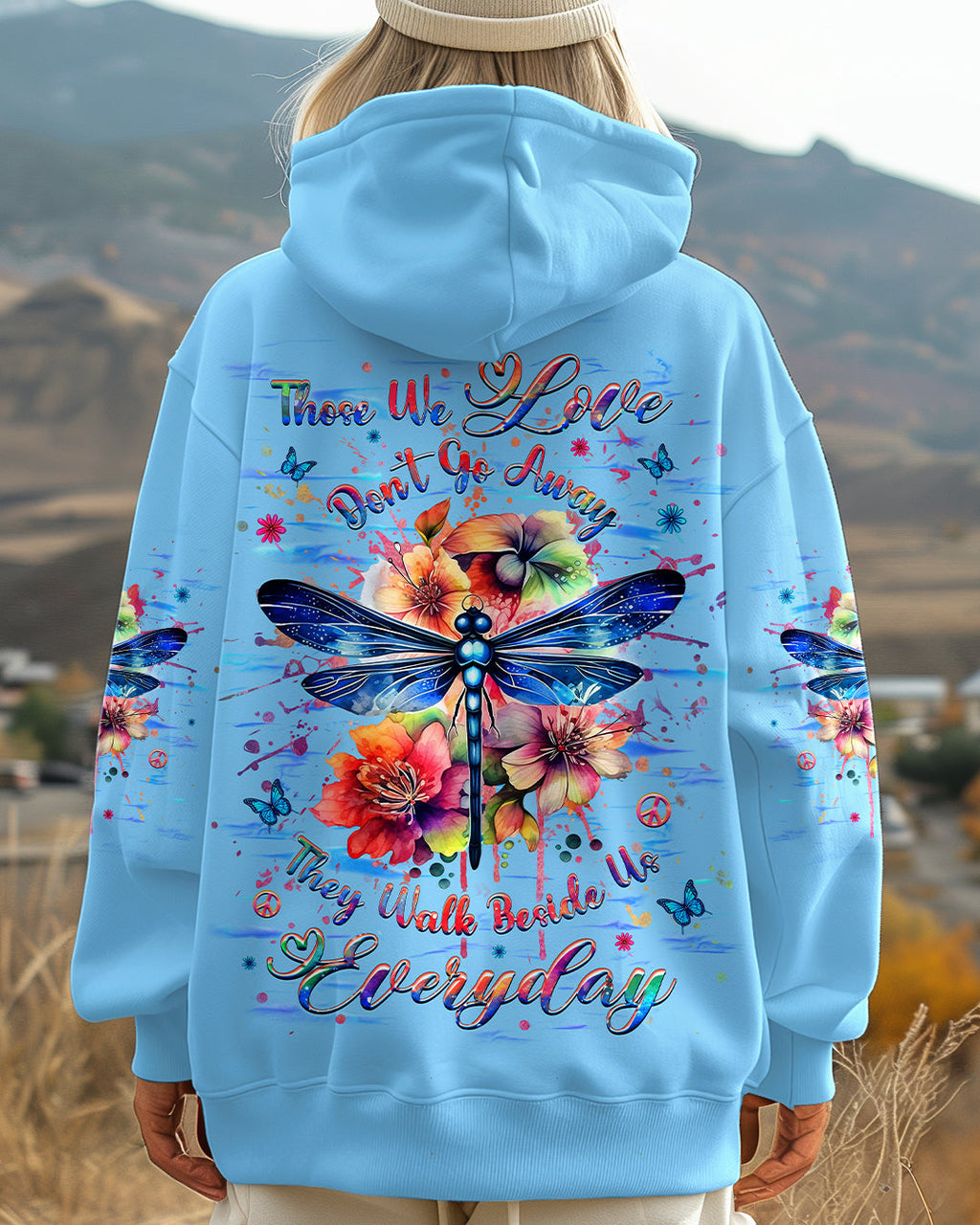 Those We Love Dont Go Away Memorial Dragonfly with Floral AOP Shirts _1_ WPXCT