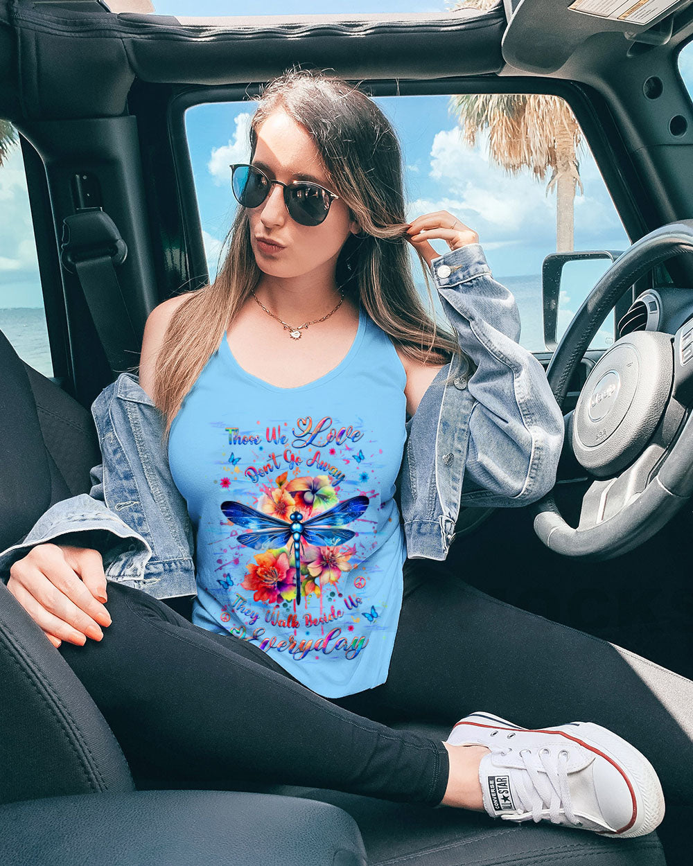 Those We Love Dont Go Away Memorial Dragonfly with Floral AOP Shirts _5_ 9oGKs
