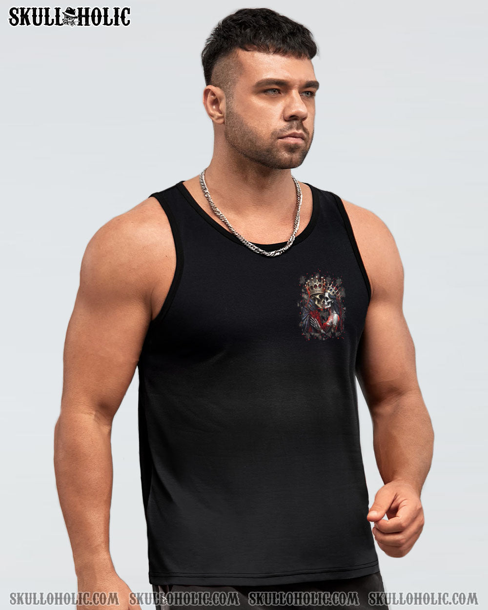 Till Death Do Us Part Gothic Skull Couple King and Queen Dark Love AOP Shirts _18_ mKfge