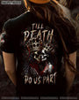 Till Death Do Us Part Gothic Skull Couple King and Queen Dark Love AOP Shirts _6_ ug5ak