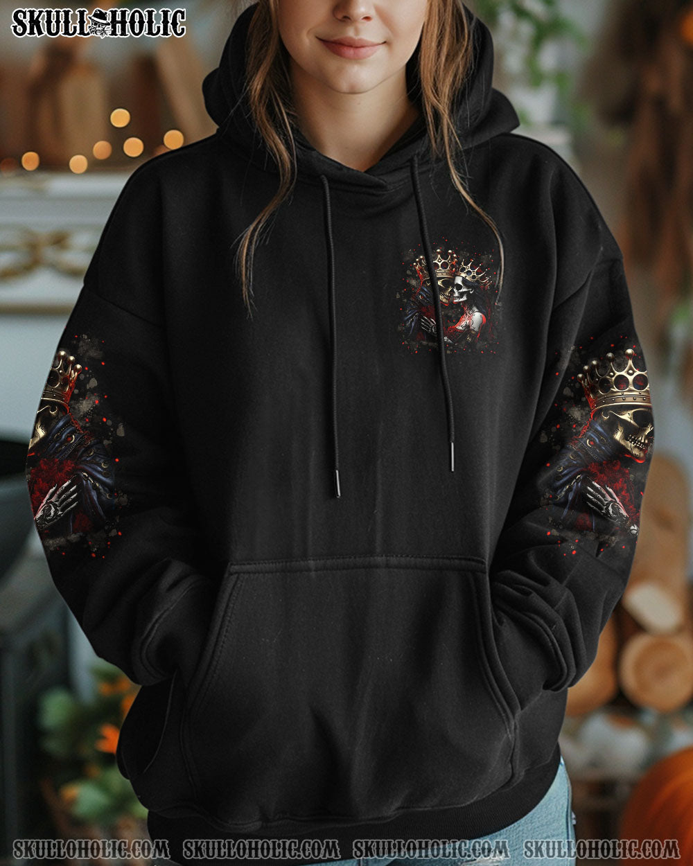 Till Death Do Us Part Gothic Skull Couple King and Queen Dark Love AOP Shirts _7_ bab1o
