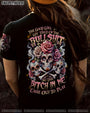 Tired of Bullshit Skull Bitch in Me Came Out Sugar Skulls and Roses Graphic AOP Shirts _3_ yVYhM