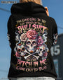 Tired of Bullshit Skull Bitch in Me Came Out Sugar Skulls and Roses Graphic AOP Shirts _5_ Ul970