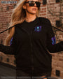 Tired of Bullshit Skull Bitch in Me Came out Purple Neon Skull Wings Graphic AOP Shirts _10_ t7bhb