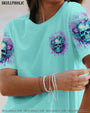 Tired of the Bullshit Skull Sassy Floral Graphic Colorful Skull AOP Shirts _9_ tVqv8