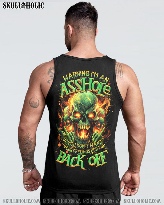 Warning I_E2_80_99m an Asshole If You Don_E2_80_99t Want Your Feelings Hurt Back Off Back Off Skull AOP Shirts _10_ W8lbX
