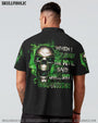 When I Was Born The Devil Said Oh S Competition Green Flame Skull Bold Graphic AOP Shirts _10_ L4zLI