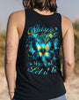 Whisper Words of Wisdom Let It Be Blue Butterfly Hippie Style AOP Shirts _13_ vuKqA