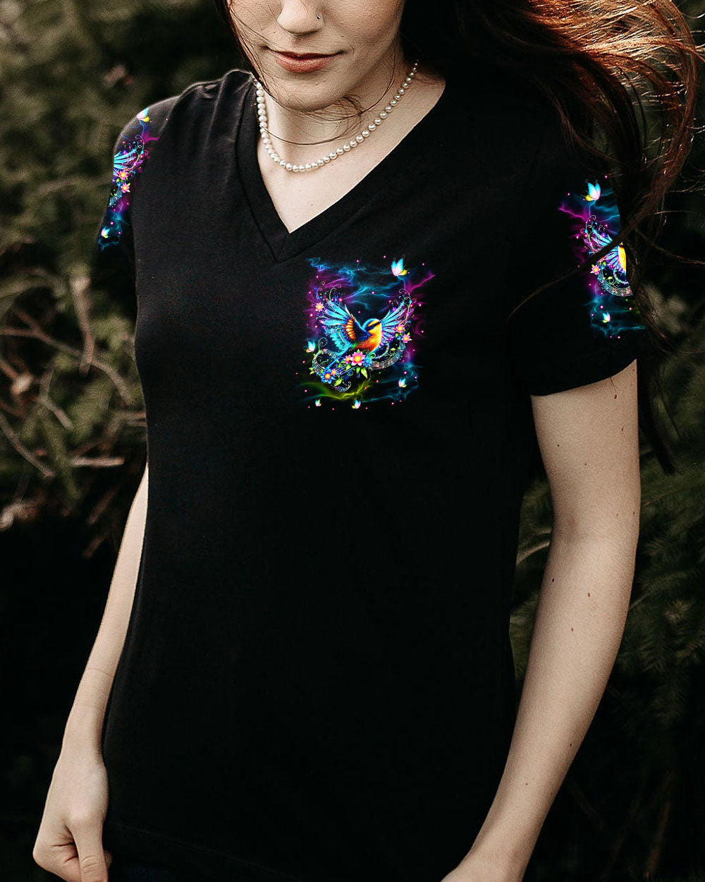 Whisper Words of Wisdom Let It Be Colorful Bird and Music Graphic AOP Shirts _5_ UhYgG