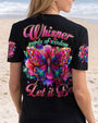 Whisper Words of Wisdom Let It Be Colorful Butterfly Vibrant Quote Graphic AOP Shirt _5_ n0YNj