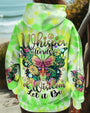 Whisper Words of Wisdom Let It Be Green Tie Dye Floral Butterfly Peace AOP Shirts _1_ tj7Bk
