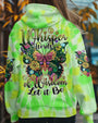 Whisper Words of Wisdom Let It Be Green Tie Dye Floral Butterfly Peace AOP Shirts _8_ OIesi