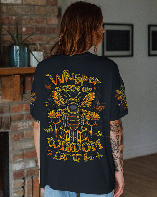 Whisper Words of Wisdom Let It Be Inspirational Bee Nature Graphic AOP Shirts _1_ sA8WX