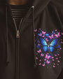 Whisper Words of Wisdom Let It Be Inspirational Blue Butterfly AOP Shirts _8_ T7agX