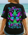 Whisper Words of Wisdom Let It Be Inspirational Butterfly and Leaf Design for Women AOP Shirts _3_ 4UebX