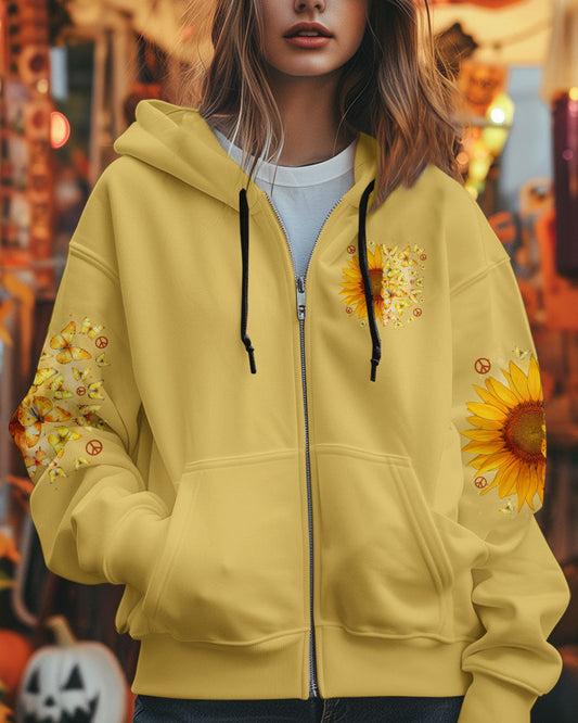 Whisper Words of Wisdom Let It Be Sunflower Butterfly Quote Pullover for Women AOP Shirts _10_ KvC7k
