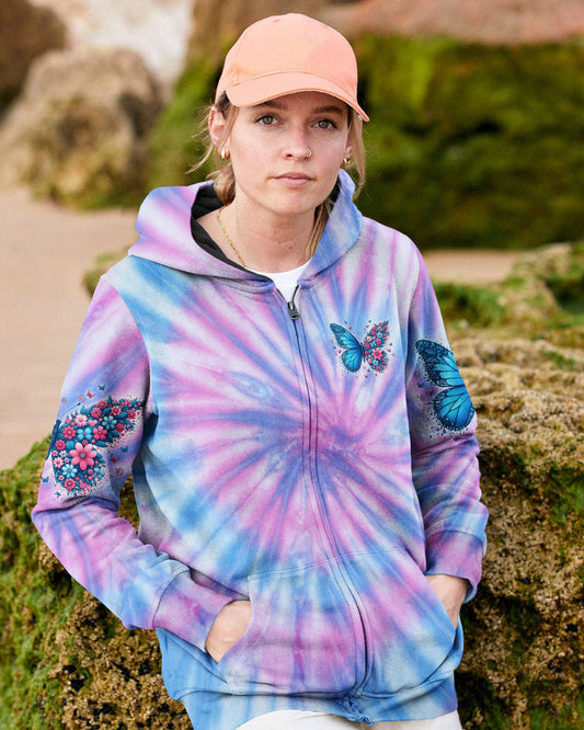 Whisper Words of Wisdom Let It Be Tie Dye Butterfly Graphic AOP Shirts _10_ EZ8ee