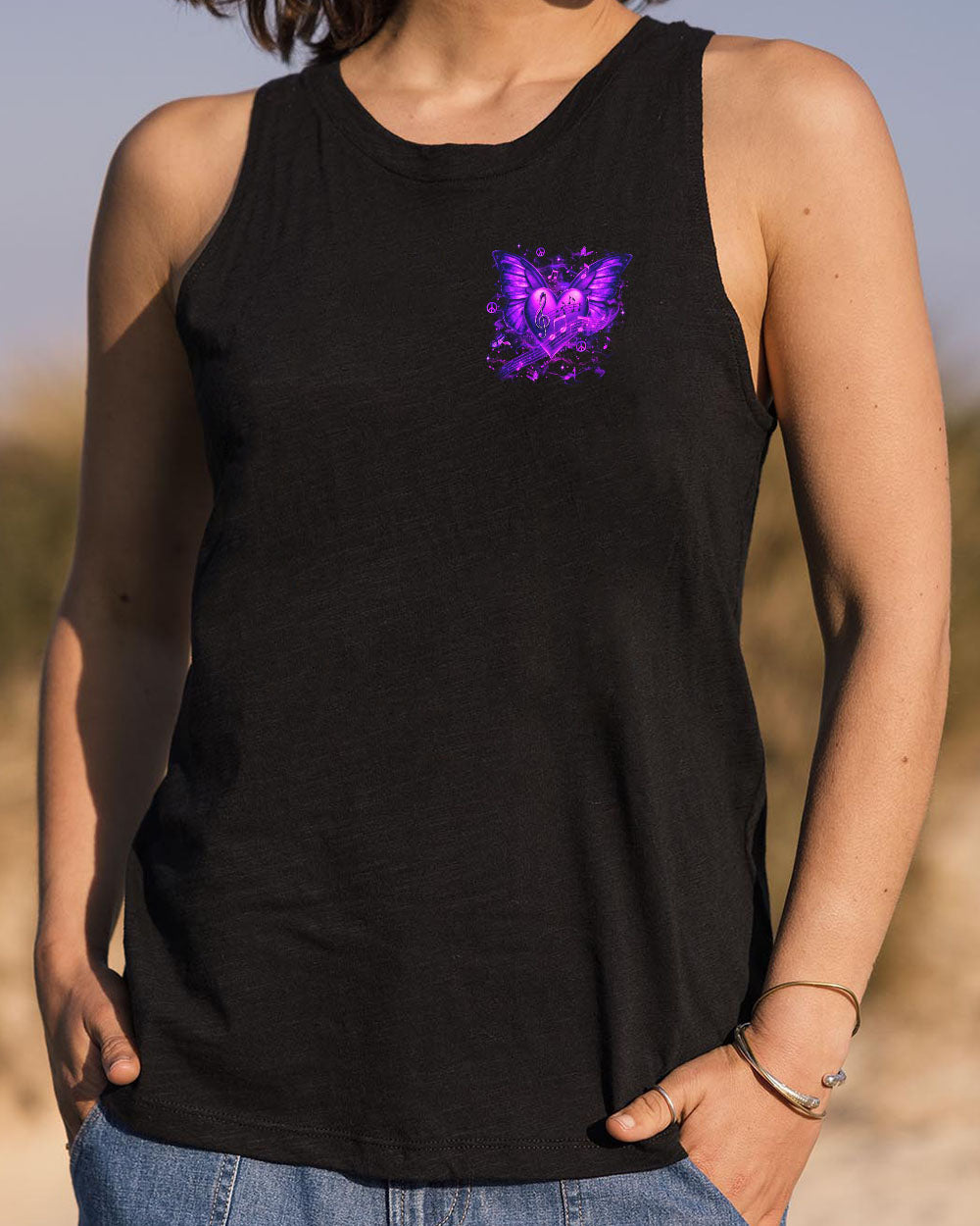 Whisper Words of Wisdom Let it Be Purple Butterfly Music Heart AOP Shirts _6_ 6ca6O