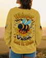 Whisper Words of Wisdom Let it Bee Sunflowers and Bees Design AOP Shirts _5_ Gs96L