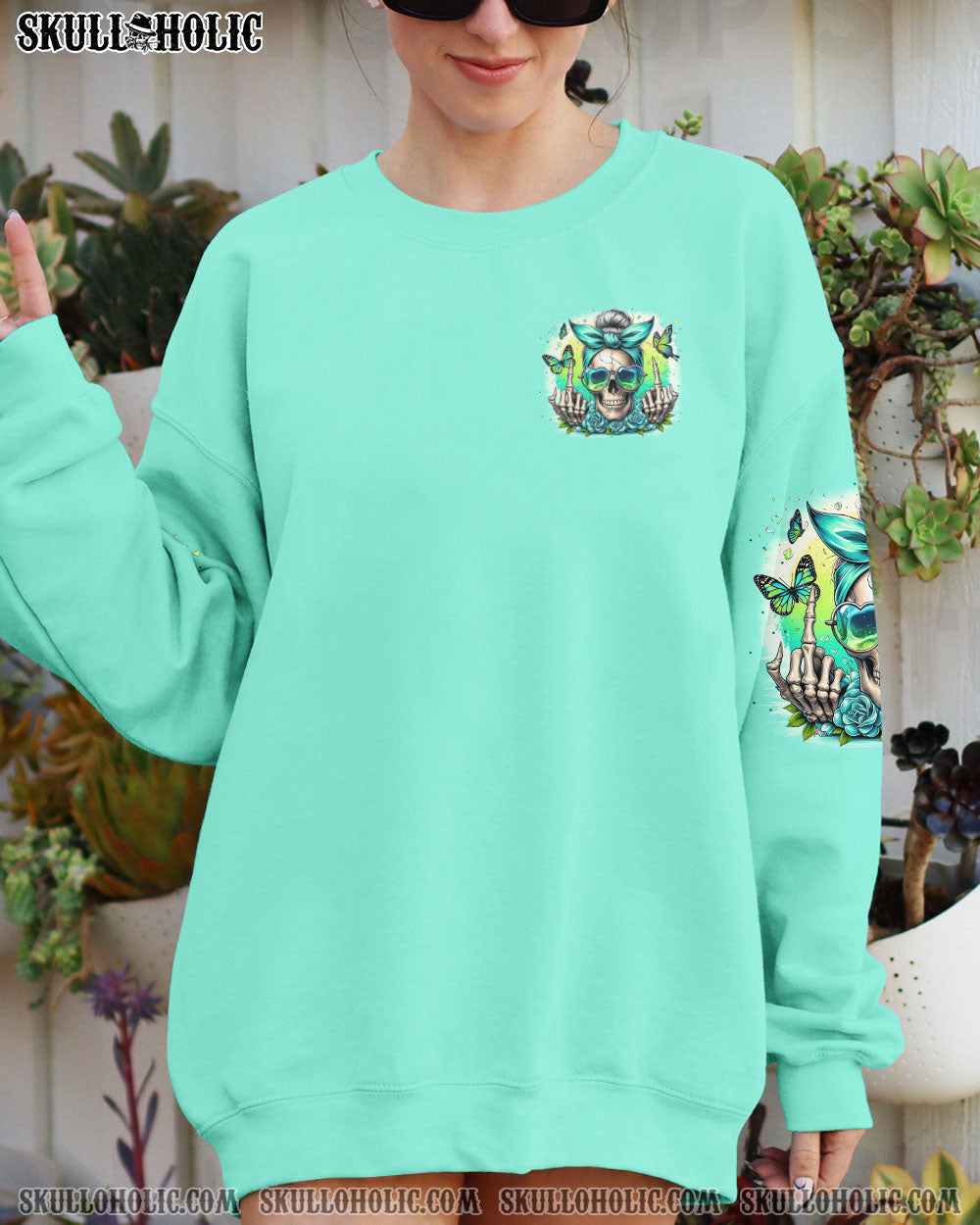 You Couldn_E2_80_99t Handle Me Even If I Came with Instructions Skull with Bow Sunglasses Graphic AOP Shirts _8_ qvtMM