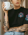 You Couldnt Handle Me Even If I Came with Instructions Neon Blue Rose Graphic AOP Shirts _7_ z4haV