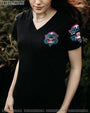 You Couldnt Handle Me Even If I Came with Instructions Neon Blue Rose Graphic AOP Shirts _9_ wrO52
