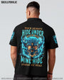 Your Demons Hide Under your Bed Mine Hide in My Head Blue Flame Skull Gothic AOP Shirts _5_ m8hHe