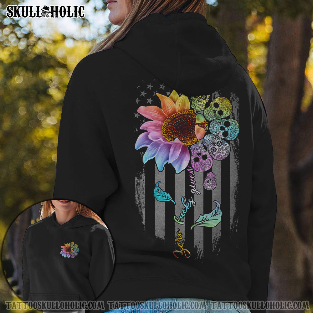Zero F Given Colorful Skull and Sunflower Quote Graphic AOP Shirts _3_ nwaDF