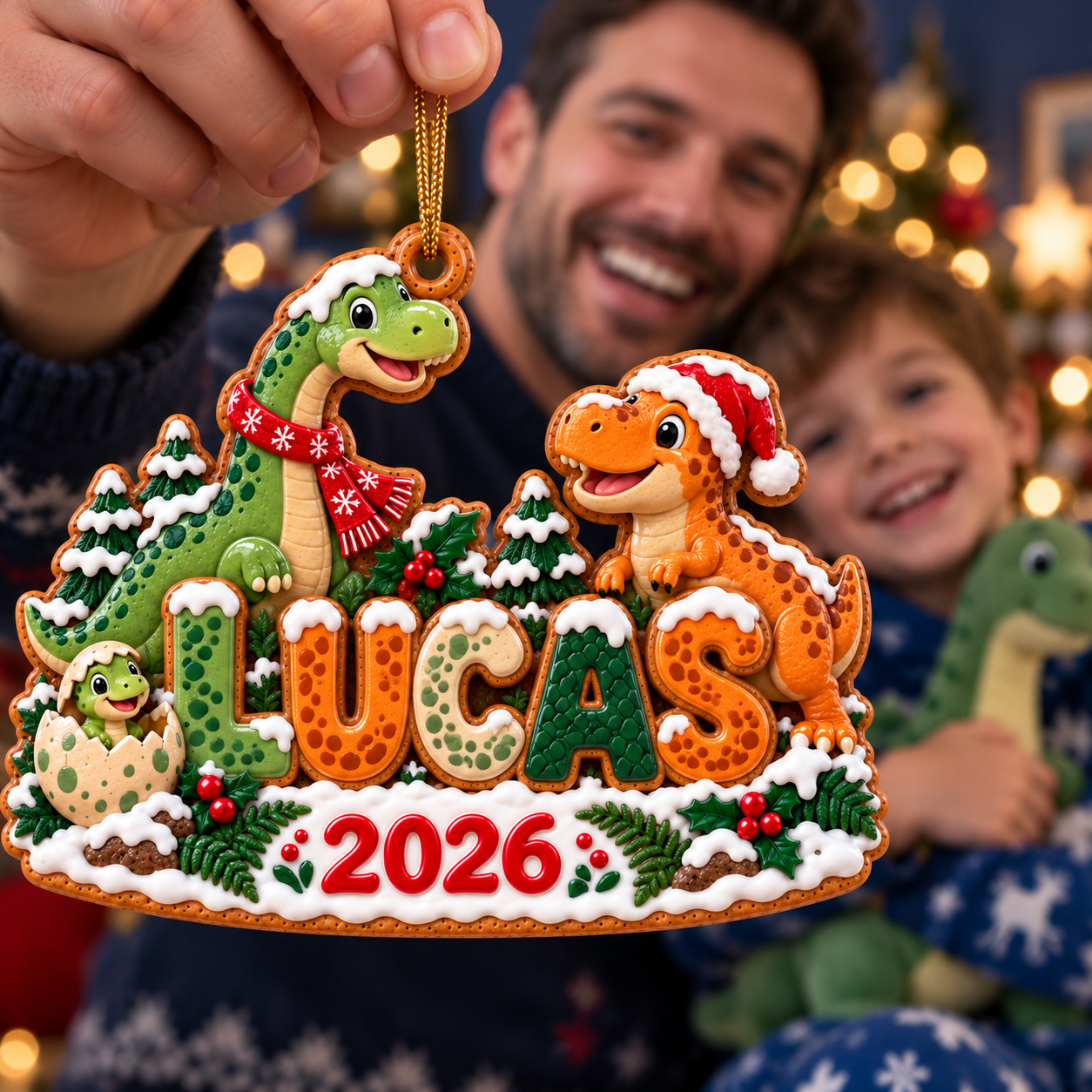 c0d025db 3537 45d9 9899 09ad6d3408aa Lucas dinosaur Christmas ornament 3