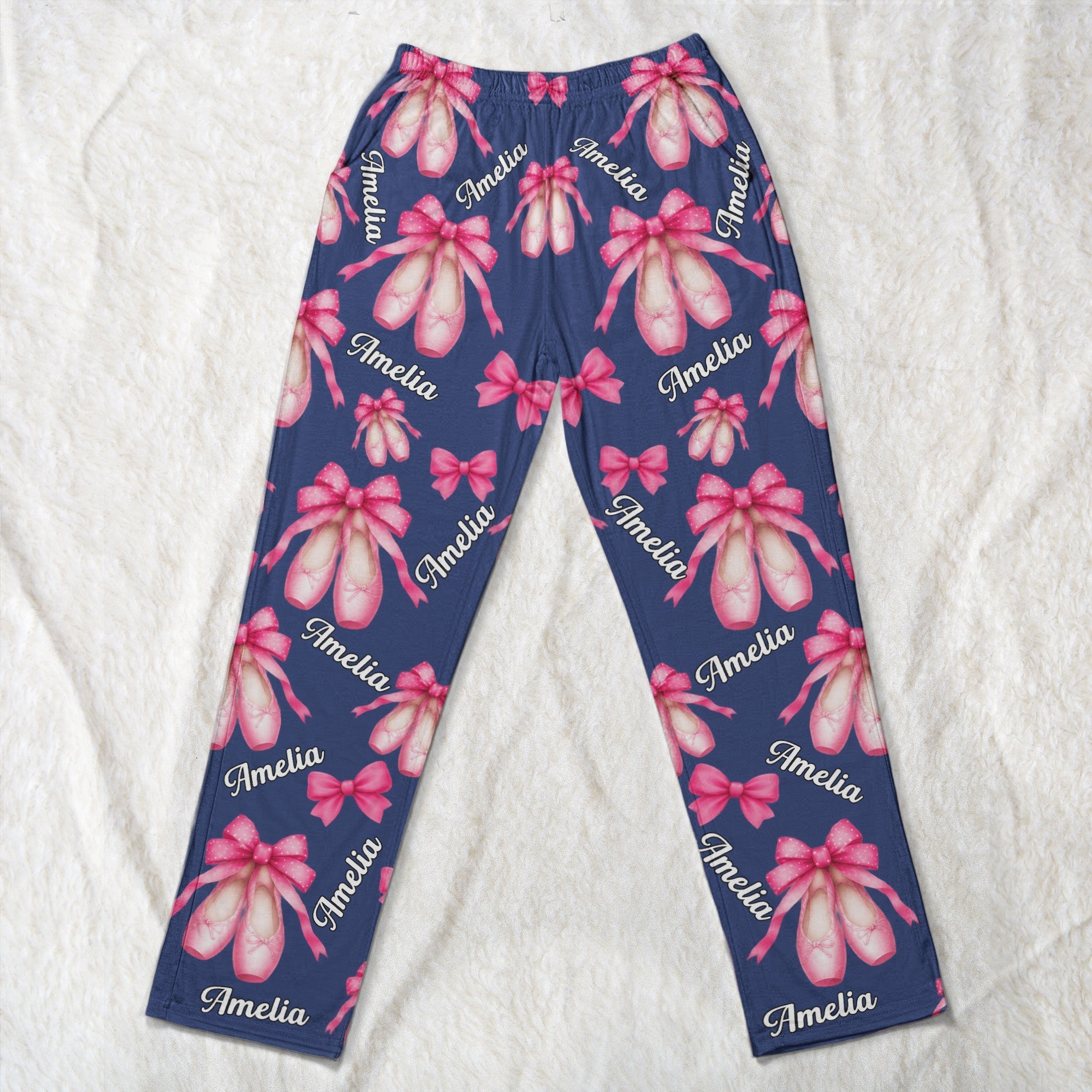coquette bow ballet custom name number gift for ballet lover ballerina personalized lounge pants 6