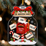 custom name north pole christmas acrylic ornament personalized ornament 1