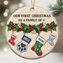 our first christmas as a family stocking personalized ornament 1