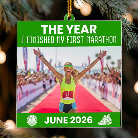 the year with my running memories personalized ornament 1